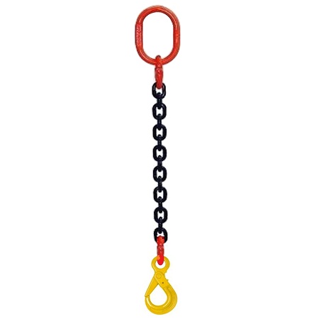 1 Leg Chain sling + Self Locking Eye Hook