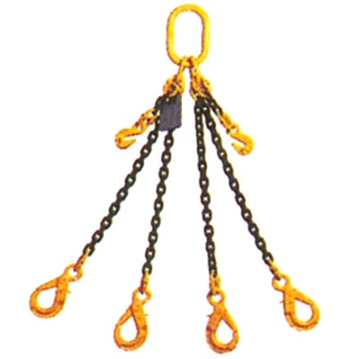 4 Leg Chain Sling+Self Locking Eye Hook+Shortening