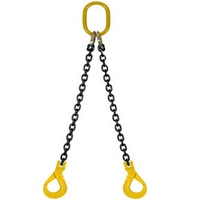 2 Leg Chain Sling+Self Locking Clevis Hook